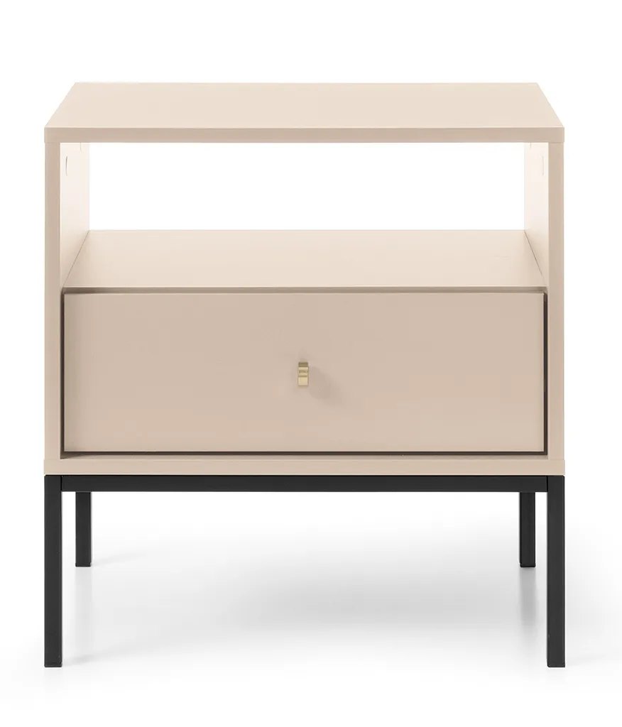 Table de nuit vintage beige Selsey Monne pour chambre à coucher épurée - 2
