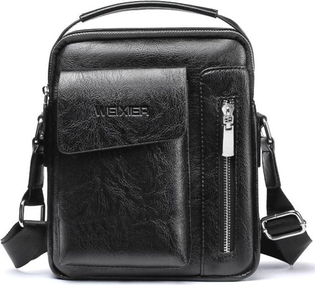 Herren WEIXIER Brett Crossbody Tasche - Stilvoll und Geräumig in Schwarz KP14935