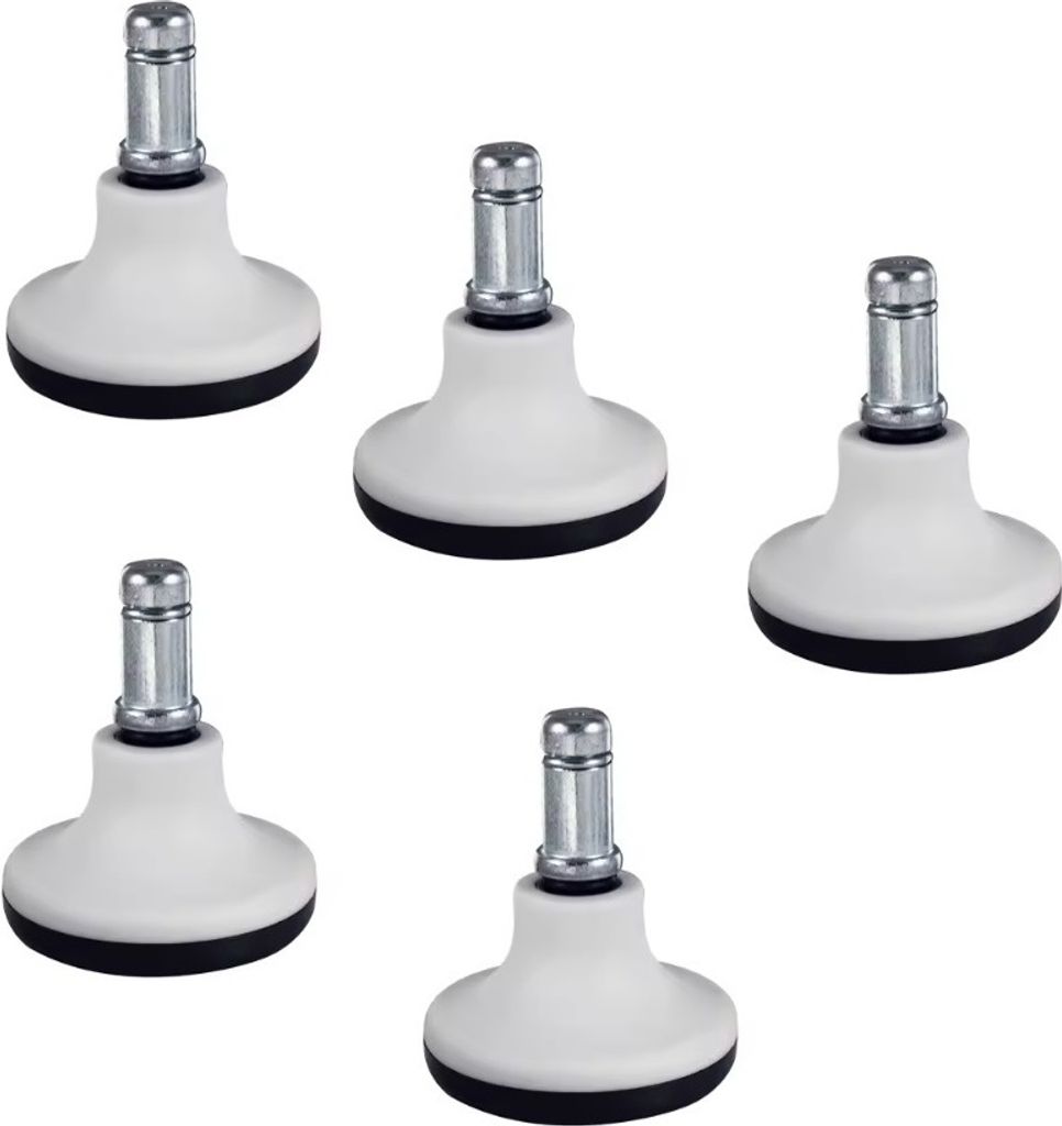 5x Fußgleiter 11mm Stift Hartbodenrollen Fußgleiterset für Produktbild 