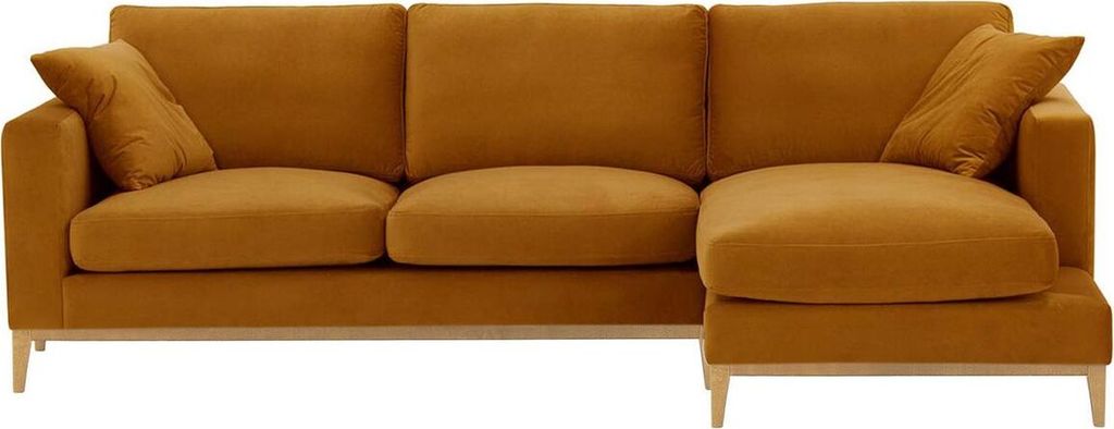 SLF24 - Rechtsseitiges Ecksofa Covex Wood - Senf - Velluto 8