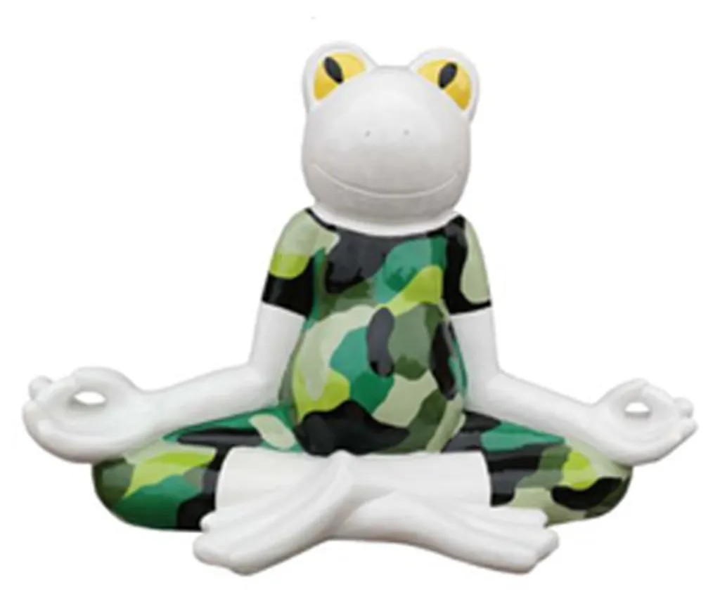 Grande grenouille déco 55cm en plastique résistant pour extérieur