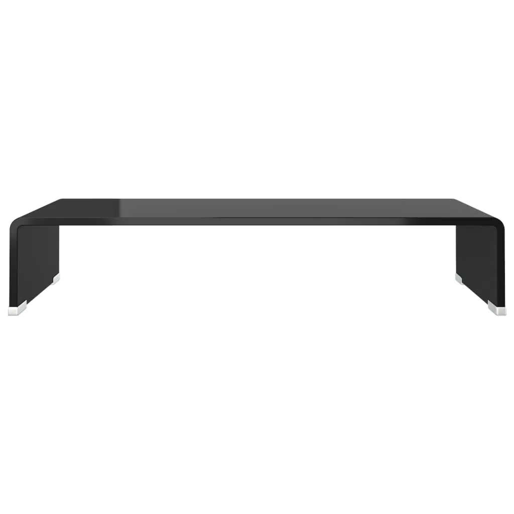 Table rehausse écran en verre noir 60cm - Solution gain de place bureau