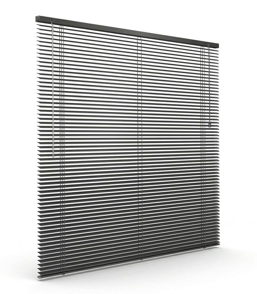 Aluminium Jalousie, 150 x 175 cm, schwarz matt Sichtschutz Produktbild 