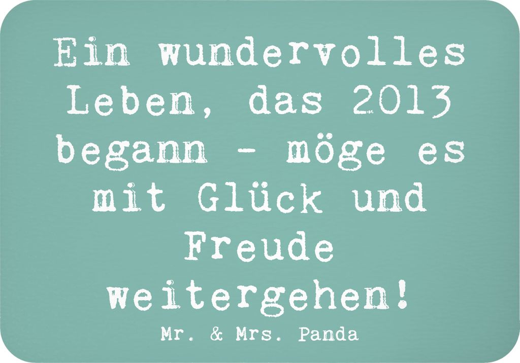 Mr. & Mrs. Panda magnet Spruch 2013 Geburtstag Wundervoll - Meeresbrise - Geschenk, neues Leben, besondere Momente, Notizhalter, das begann, Happy ...
