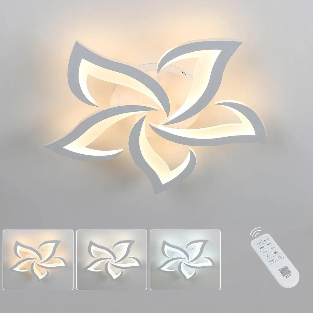 Plafonnier LED dimmable 40W contre la fatigue visuelle design blanc