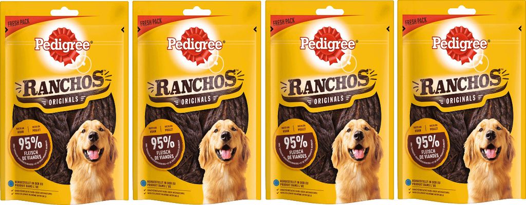 PEDIGREE RANCHOS Originals Portionsbeutel mit Huhn 4 x 70g