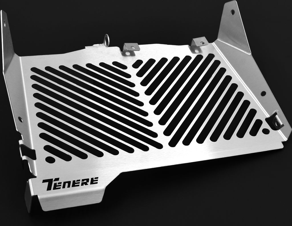 ZIEGER Kühlerabdeckung kompatibel mit Yamaha Ténéré 700 Design Logo silber