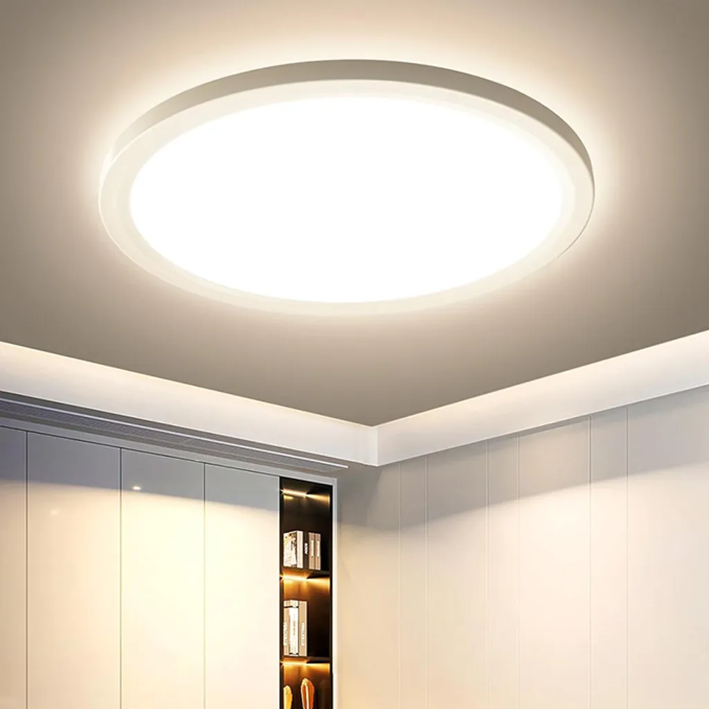 Luminaire de plafond LED design rond 36W blanc chaud pour chambre