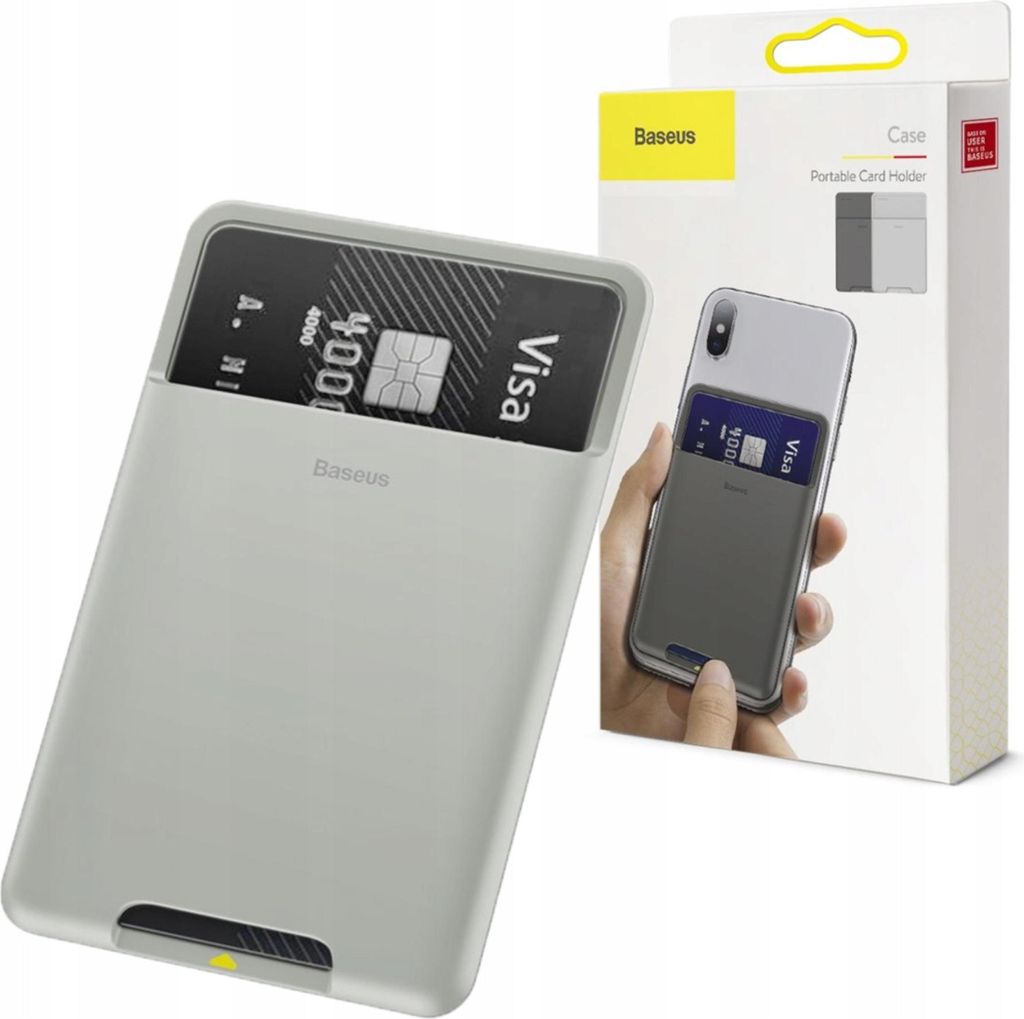 Baseus Custodia autoadesiva per telefono grigio (Ackd-B0G) Immagine del prodotto 