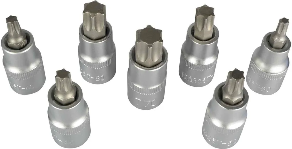 Démontez facilement vos vis Torx avec ce jeu de douilles 1/2 E10-E24 - 9
