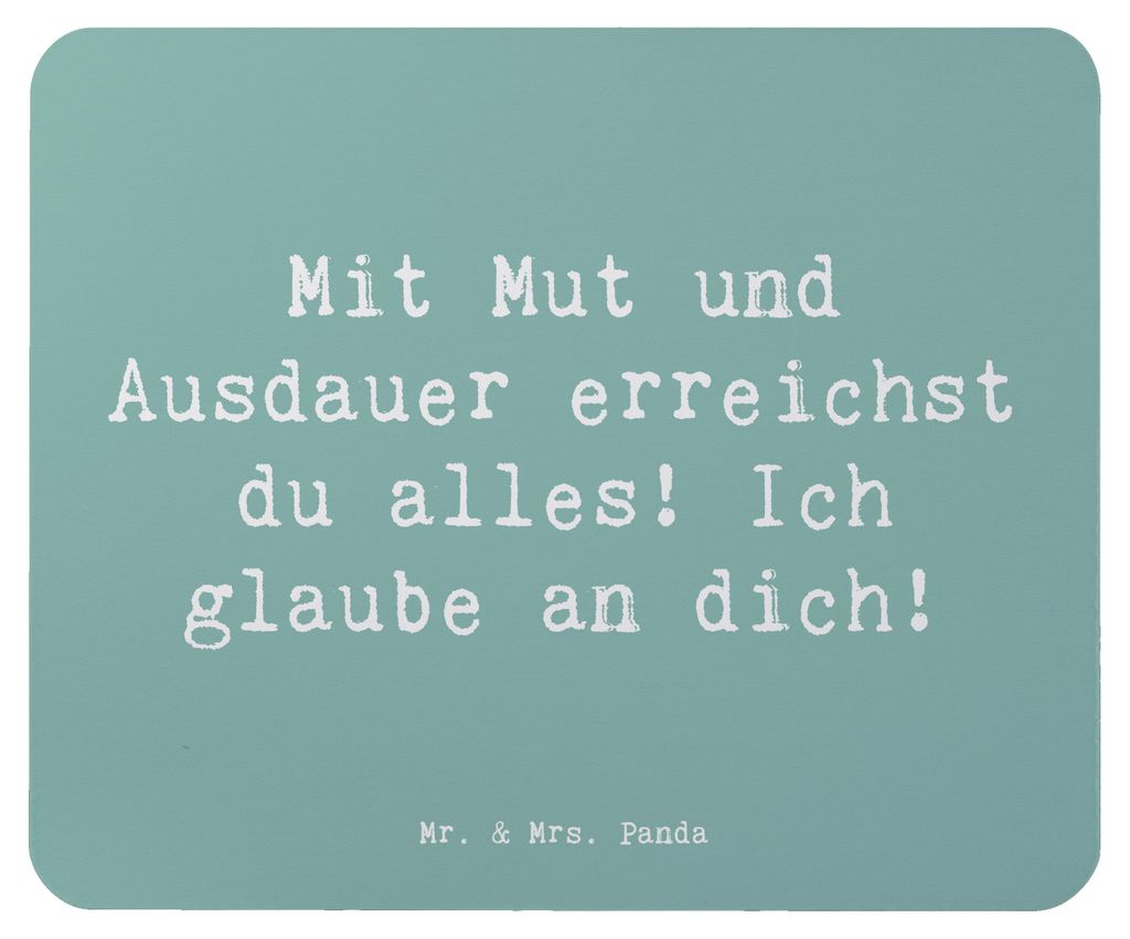 Mr. & Mrs. Panda Mauspad Spruch Sportliche Wettkämpfe Mut und Ausdauer - Meeresbrise - Geschenk, Energie, Zuversicht, Mouse Pad, laptop mousepad, ...