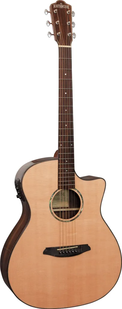 Guitare Folk Électro-Acoustique Rathbone R3SRCE Table Massive Solid