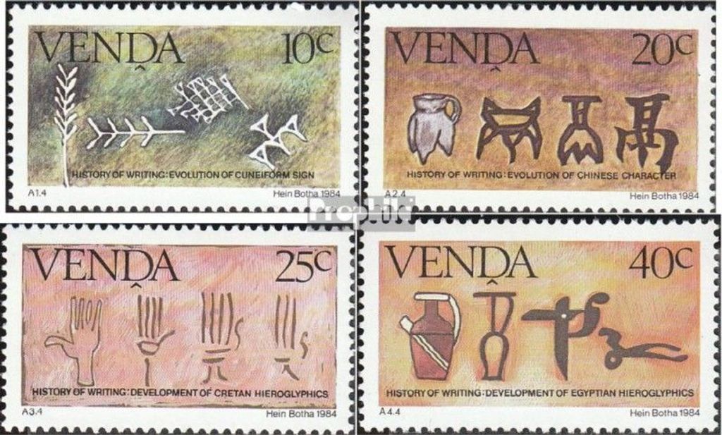 Briefmarken Südafrika - Venda 1984 Mi 86-89 (kompl.Ausg.) postfrisch Geschichte der Schrift