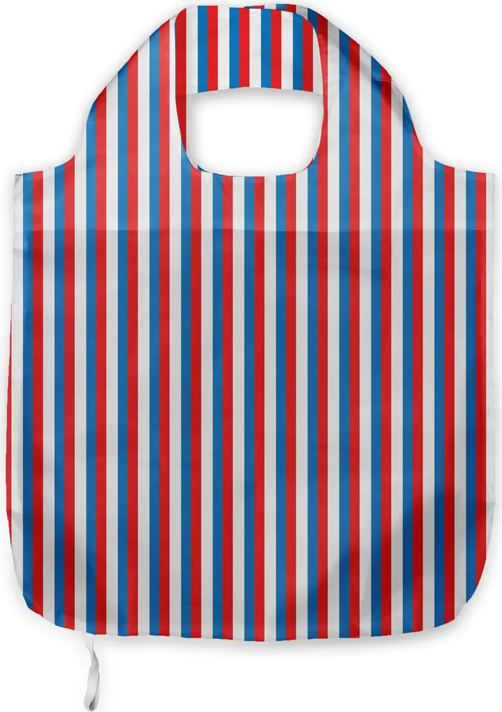 ABAKUHAUS Borsa a tracolla in tessuto Harbor Stripes, colori patriottici, pratica borsa per la spesa quotidiana, viola blu vermiglio
