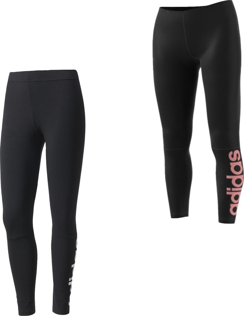 adidas Leggings Damen schwarz, Farbe:Schwarz-Weiss, Größe:S