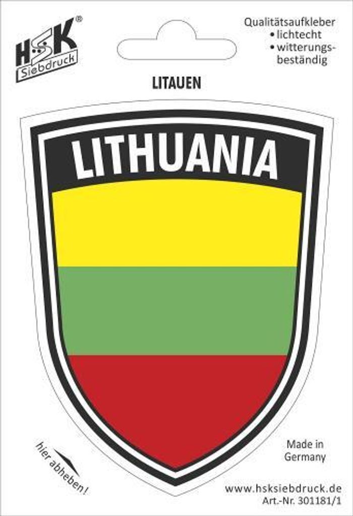 PVC Aufkleber - LITHUANIA - Lettland - 301181/1 - Gr. ca. 7,9 x 10 cm