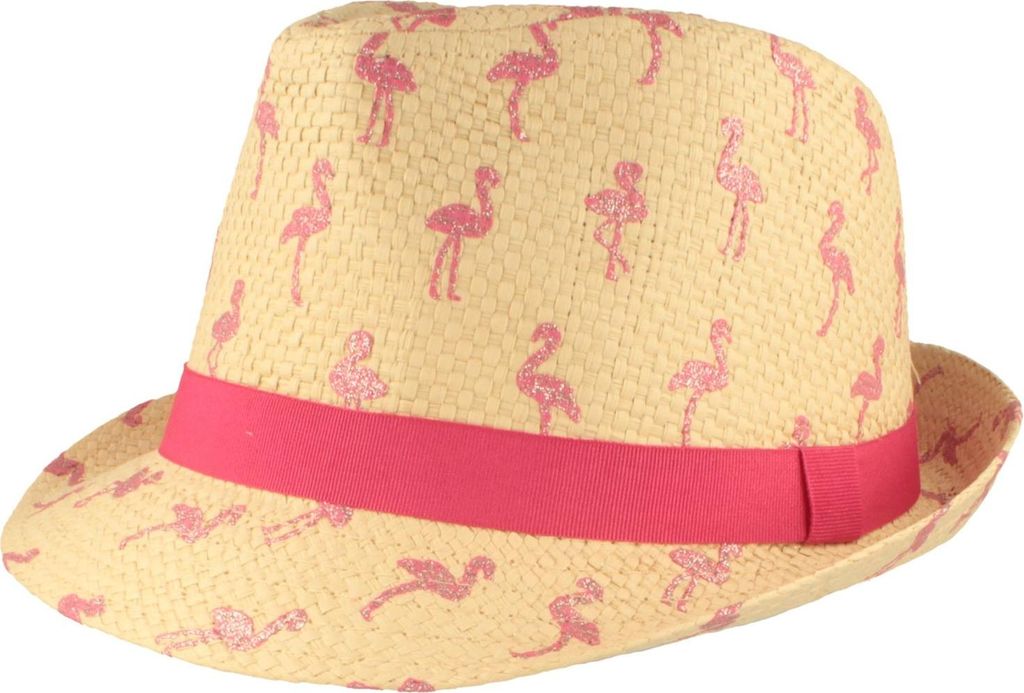 Kinder Trilby aus Papier mit Glitzer Flamingos von Hut-Breiter