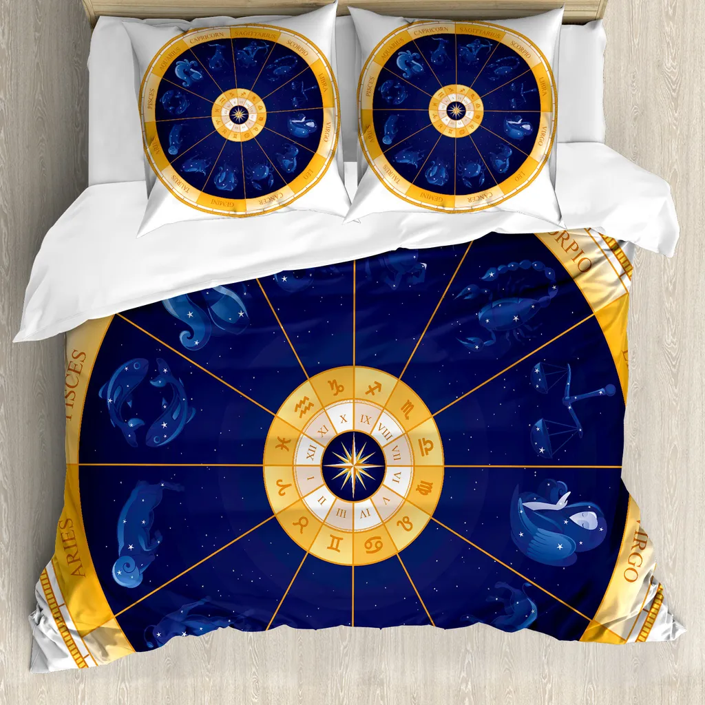 Set Letto Astrologia ABAKUHAUS 155x220 cm | Stile Zodiaco Blu