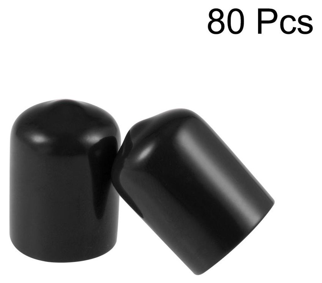 80 Stš¹ck Gummi Endkappen 14mm Innendurchm. Gummikappen Runde Schutzkappen Gummi Abdeckung Stopfen M?belgleiter Bolzen Gewindeschutz fš¹r Schra...