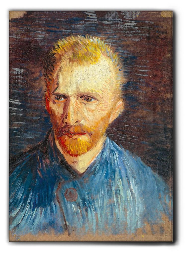 Giallobus - Selbstporträt 4 - Vincent Van Gogh - 100L x 140B cm - Bild - Premium Loom Canvas mit hoher Dicke