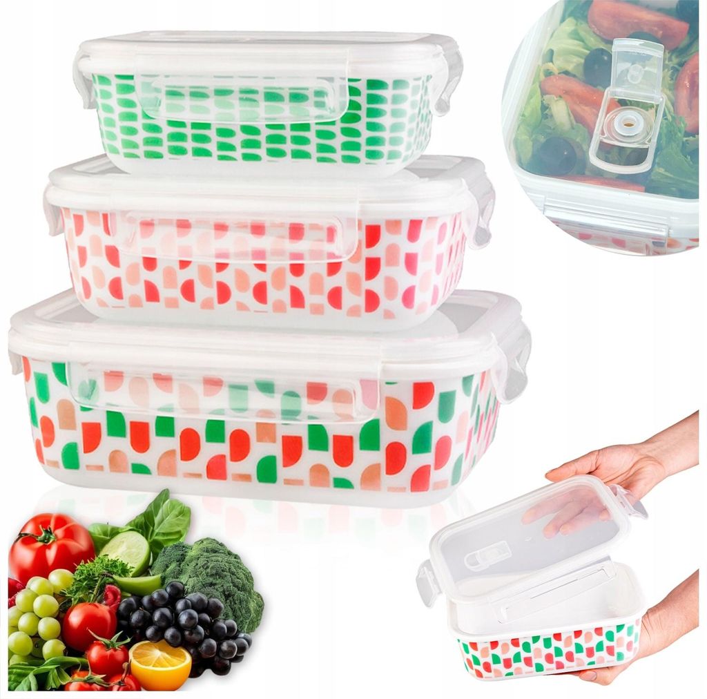 SuperBottles - Essensbehälter, 3 Stück, 400ml, 650ml, 1000ml, mit Deckel, auslaufsichere Lunchboxen. Lunchbox