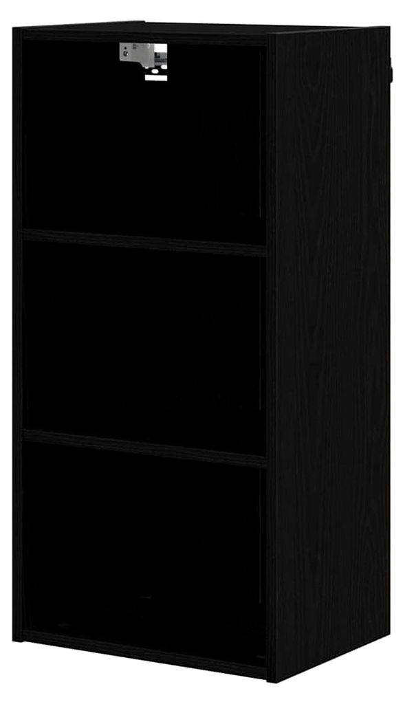 Hängeschrank Schwarz Eiche 40x29,5x80 cm Holzwerkstoff Küchenmöbel mit 60 kg Traglast für Küche Esszimmer Flur
