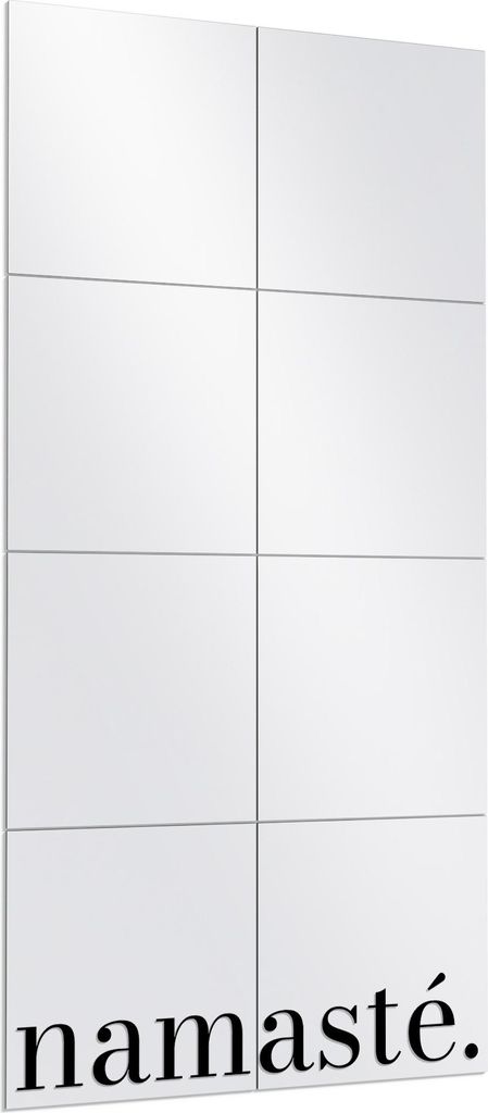 DEQORI Wandspiegel Puzzle 60x120 cm 'Namasté - Schriftzug' Spiegel Ganzkörperspiegel