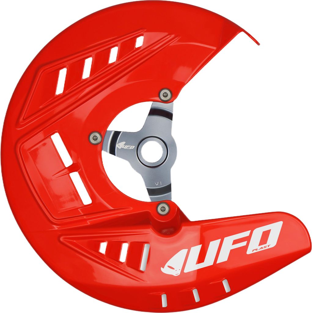 Bremsscheibenverkleidung UFO PLAST Abdeckung Bremsscheibe für Honda CRF R RX 250 / 450 ccm Bj. 2013 - 2021, Farbe:rot OEM 00-26