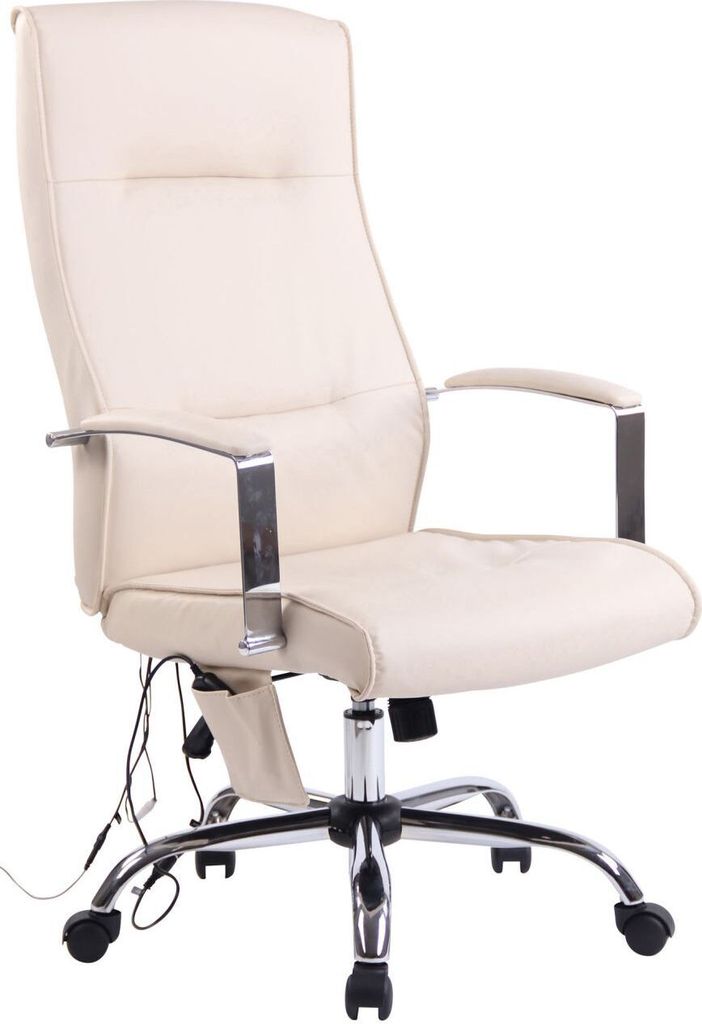 Bürostuhl Portland Kunstleder mit Massagefunktion creme