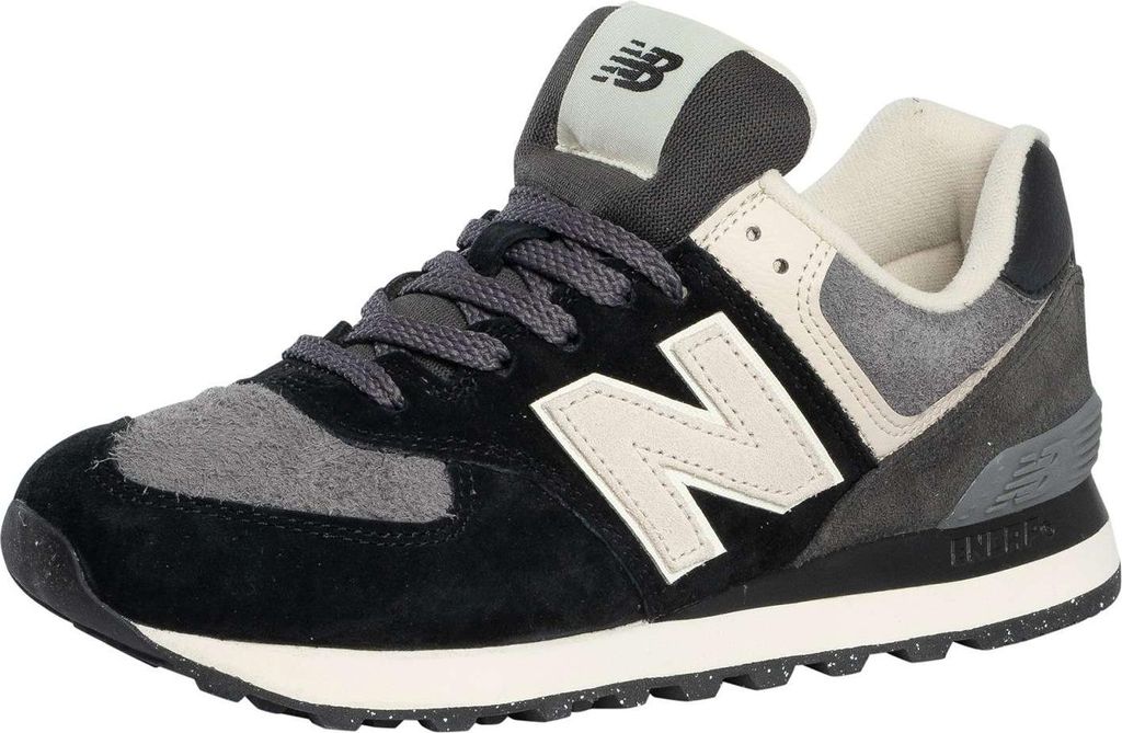 New Balance 574 Wildleder Trainer, Schwarz 44 EU Produktbild 