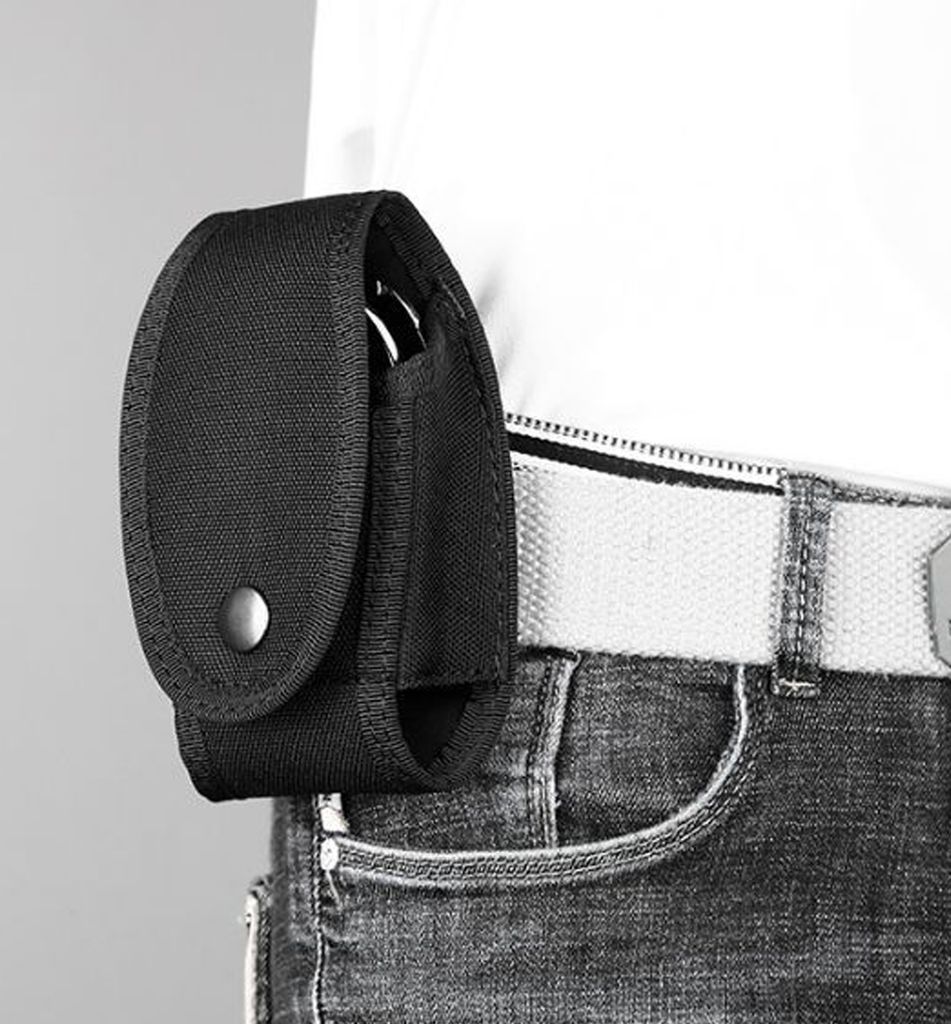 Handschellentasche, professionelles taktisches Zubehör, Nylon, verschleißfeste Holster-Hüfttasche für die Jagd, Schwarz
