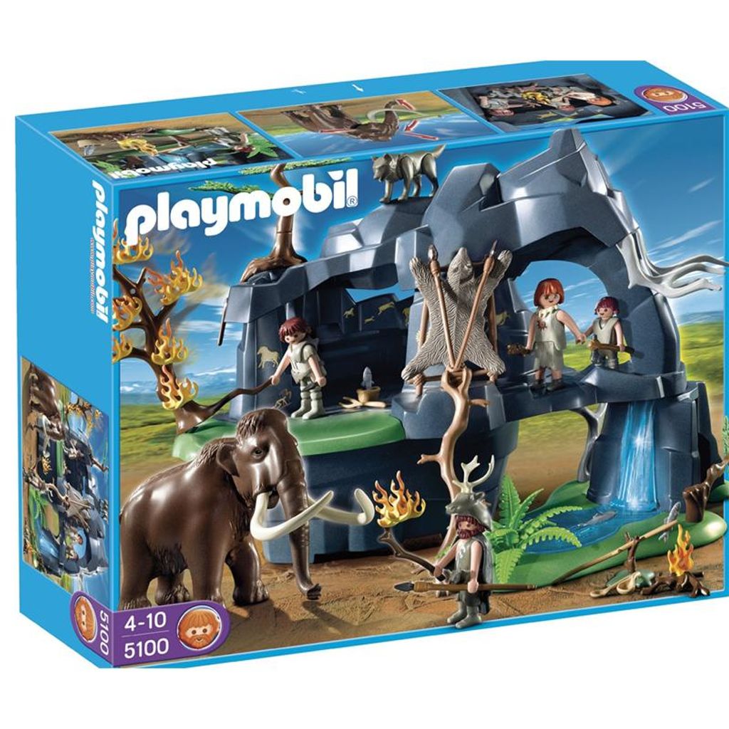 PLAYMOBIL 5100 Steinzeithöhle mit Mammut und Zubeh