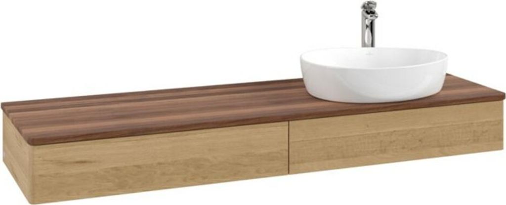 V&B Waschtischunterschrank ohne Frontstruktur Antao 160x50cm, HL, WBP-farbe w. wal, hon. Oa