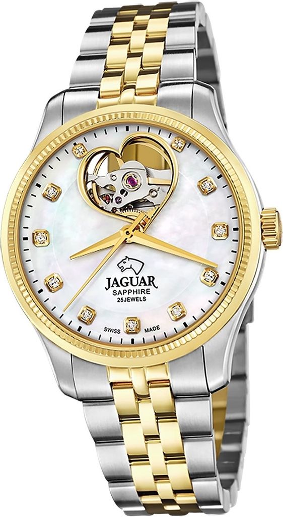 Jaguar Edelstahl Damen Uhr Analog Elegant silber gold Coeur D2UJ995/1