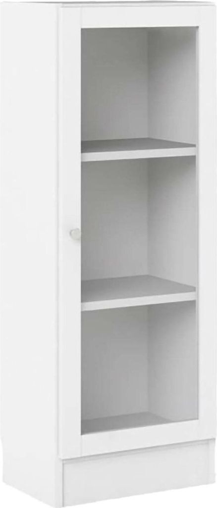 Dmora Bücherregal Alexiane 40,6x28,3x107,2 cm Weiß 2 Regale, 1 Tür