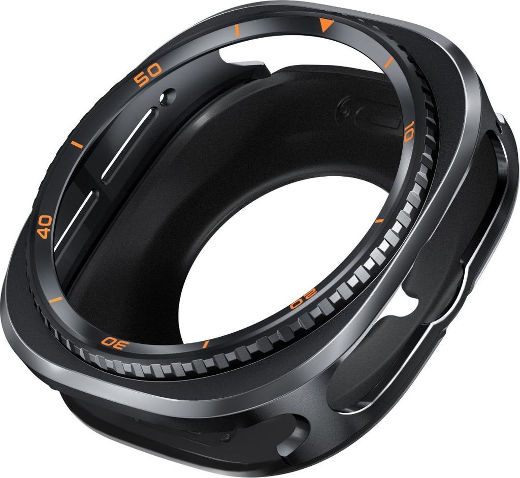 INF 47mm Metall Schutzhülle für Samsung Galaxy Watch Ultra 7/8C Schwarz Orange