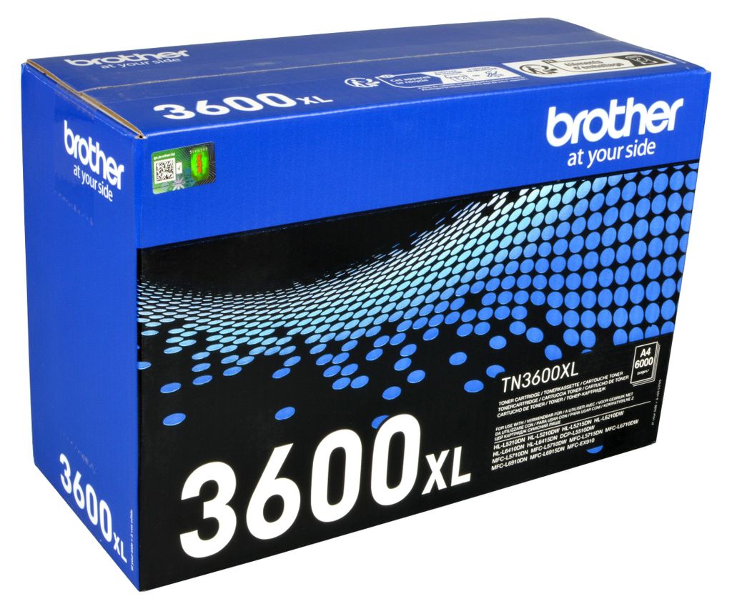 Brother TN-3600XL, 6000 Seiten, Schwarz, 1 Stück(e) Produktbild 