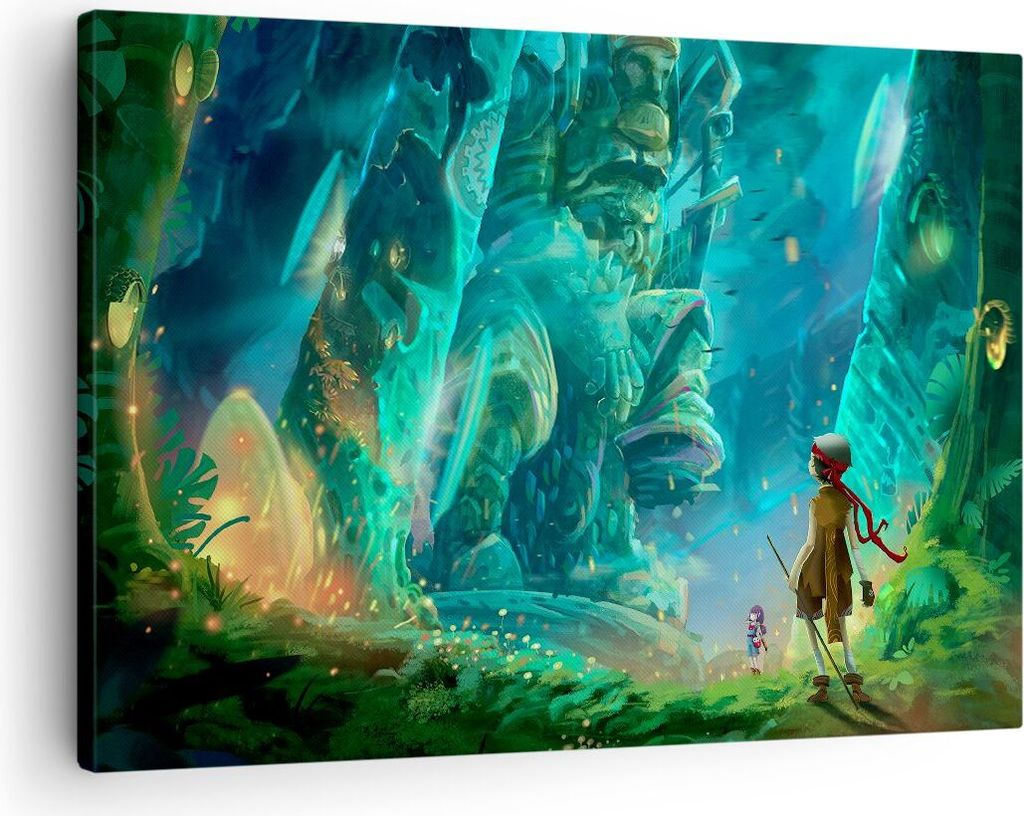 Bild auf Leinwand - Leinwandbild - Alt höhle geheimnis spaß - 70x50cm - Wand Bild - Wanddeko - Leinwanddruck - Bilder - Kunstdruck - Wanddekorati...