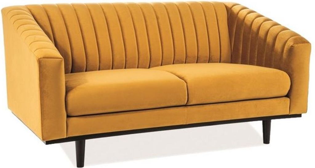 Casa Padrino Luxus Sofa 150 x 85 x H. 78 cm - Wohnzimmer Sofa mit edlem Samtstoff - Wohnzimmer Möbel