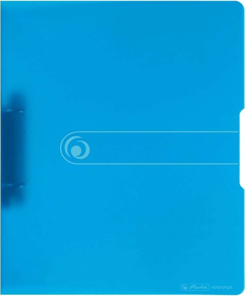 Ringbuch A4 2 Ringe PP 25mm blau transparent to go Packung mit 10 Stück