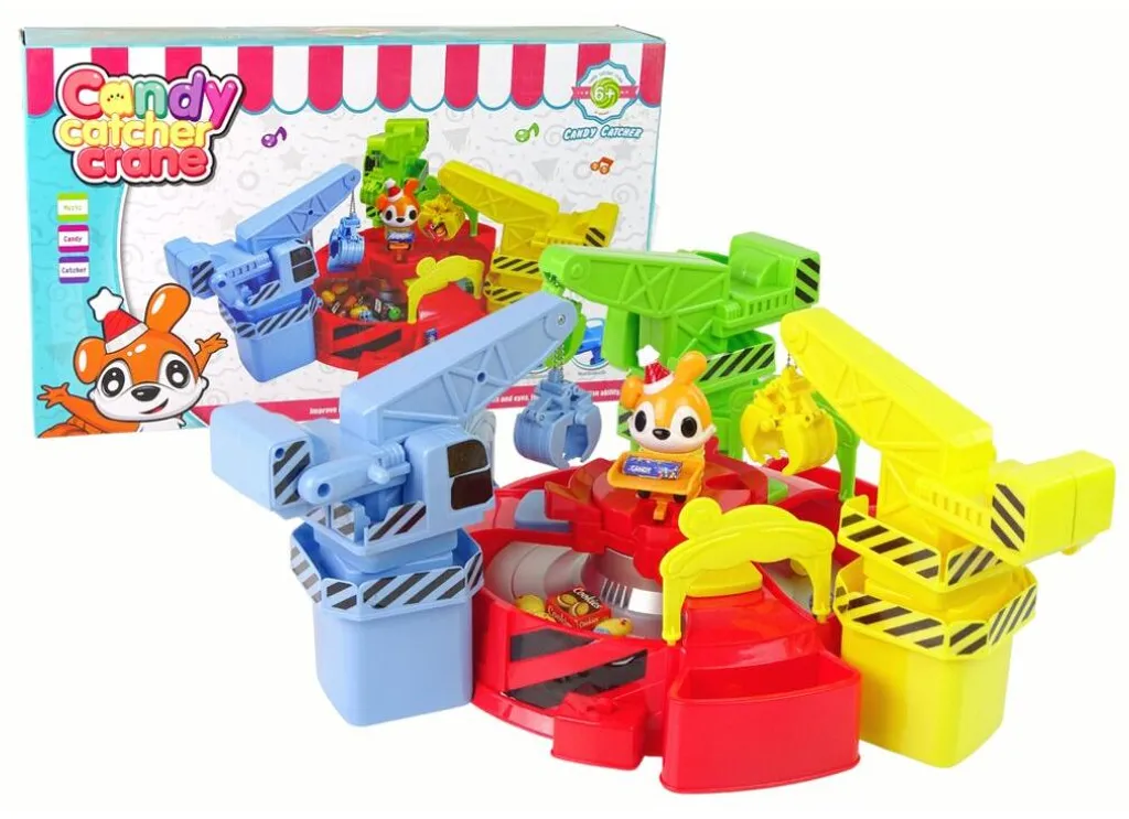 Jeu de Pince Rotatif Lumineux Candy Catcher avec Effets Sonores