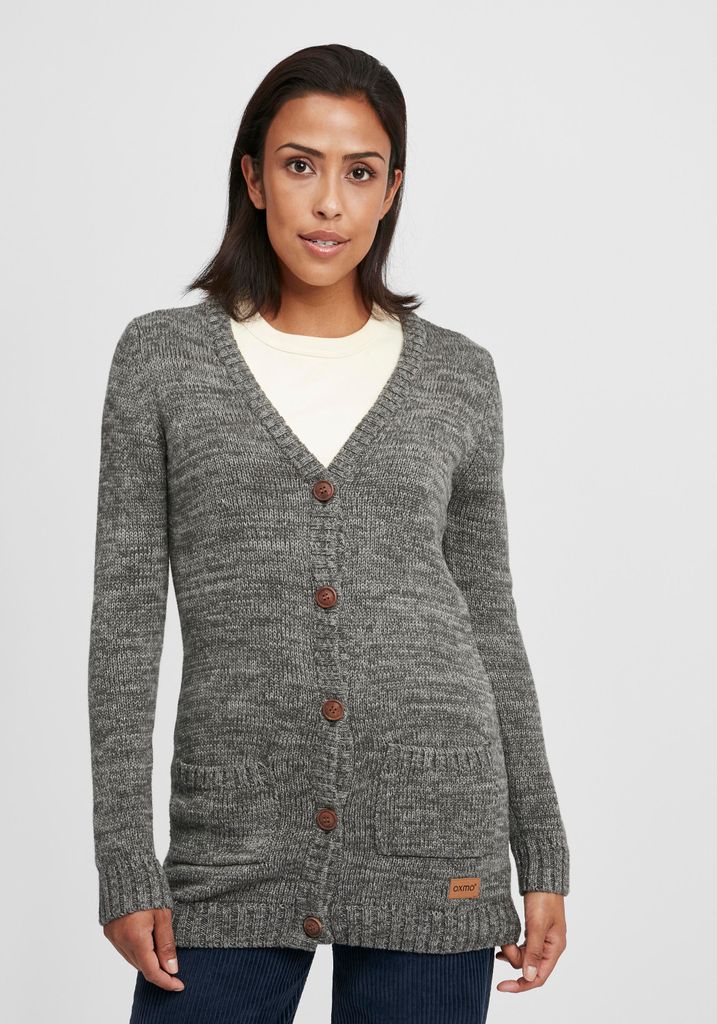 OXMO OXPhilemona Damen Lange Strickjacke Grobstrick Produktbild 