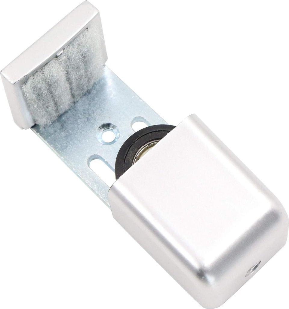 Guide de Plancher de Porte de Grange, Multifunktions-Guide de Plancher Bas de Porte de Grange Rouleau Réglable Guide au Sol pour Portes Coulissant...