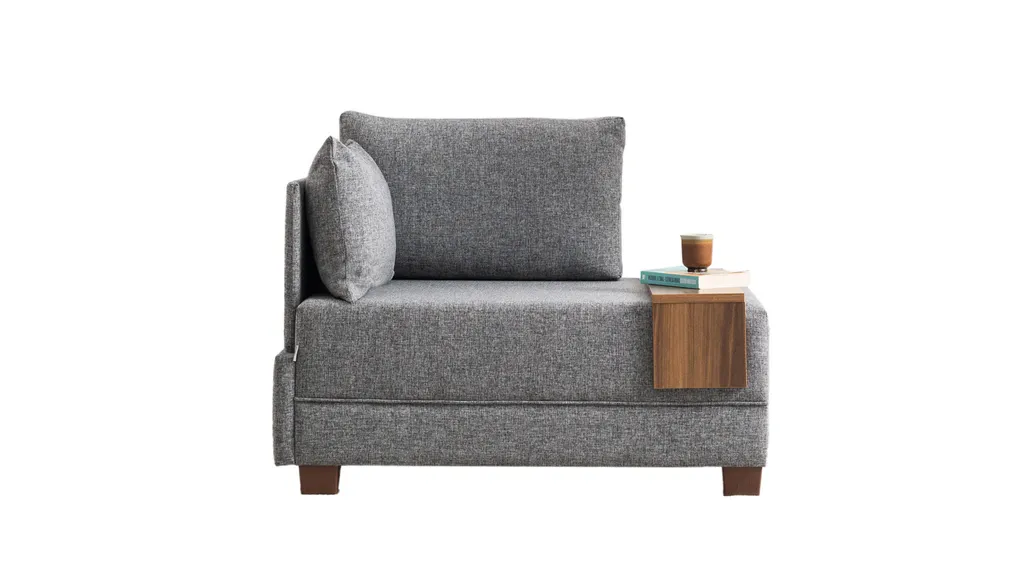 Fauteuil Gris en Polyester Fly - Confort Premium et Design Gauche 100cm
