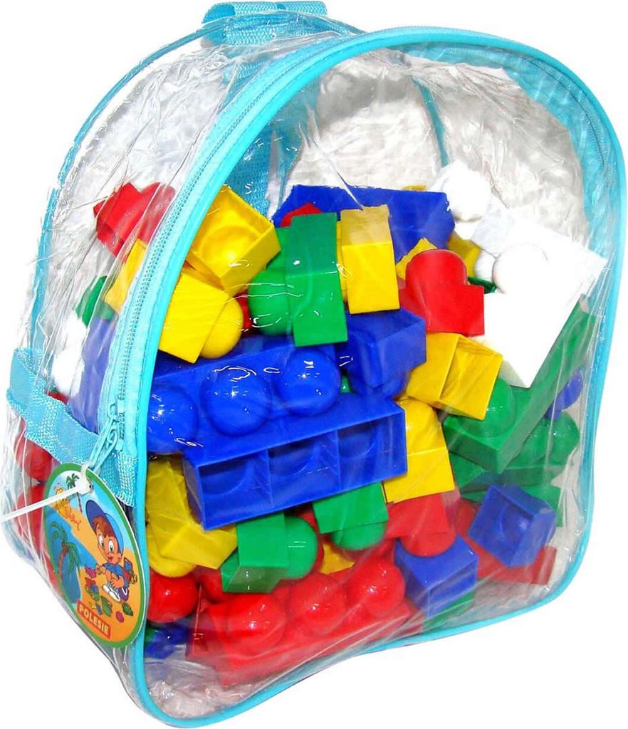 Polesie Grundbausteine Junior Bausteine 100tlg im Rucksack Produktbild 