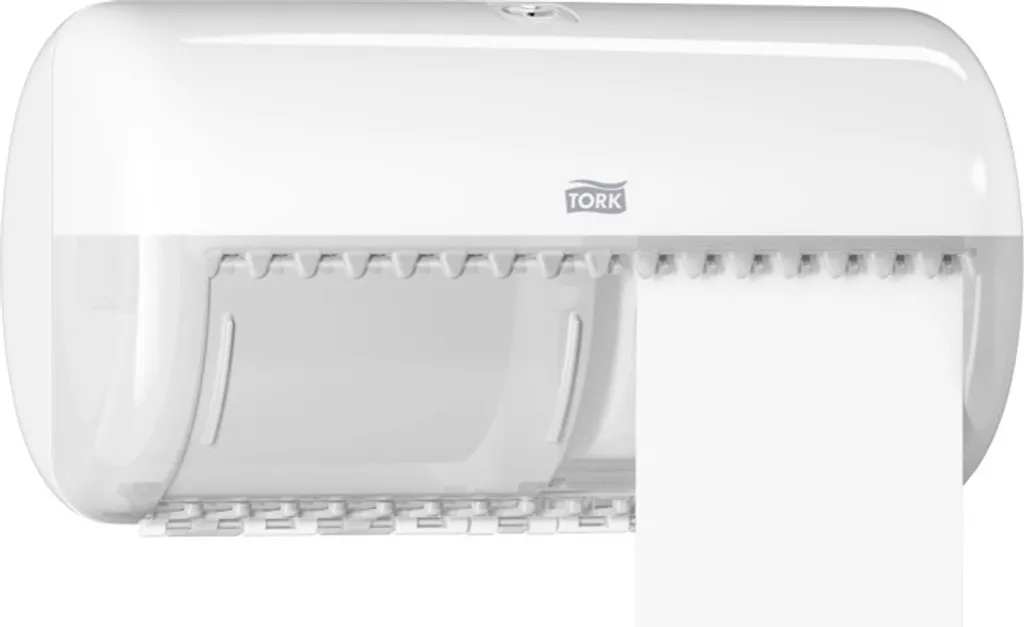 Tork 557000 Dispenser Igienica T4 Bianco Doppio - Robustezza ABS