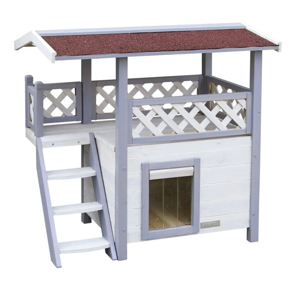 Kerbl Maison pour chats Lodge Ontario 77x50x73 cm Gris Clair Design