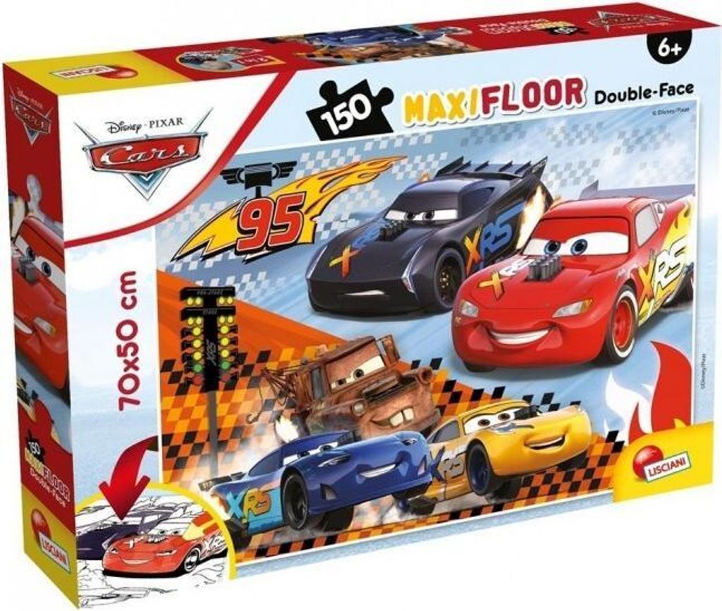 Puzzle Dwustronne Podłogowe 150El. Maxi Auta Cars 91805 Zdjęcie produktu 