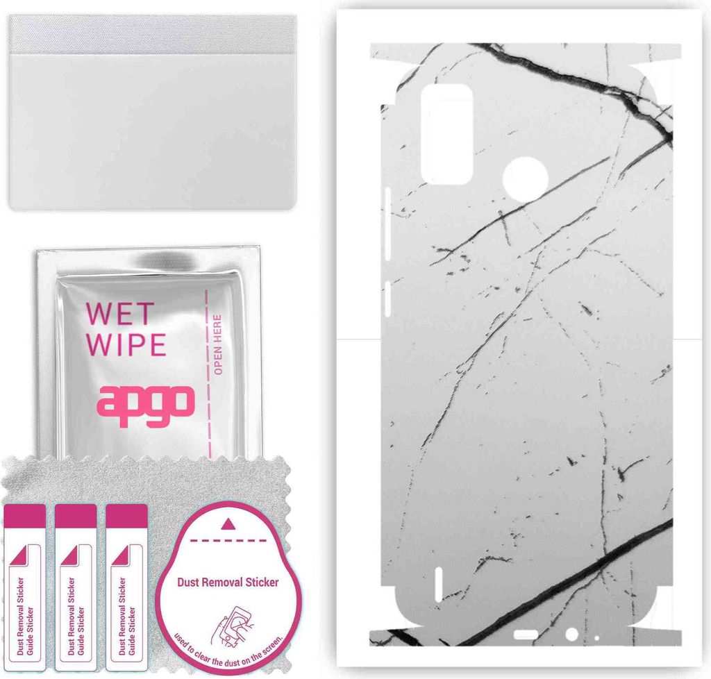 apgo Rückseite + Seiten Schutzfolie, Skin, kompatibel mit Tecno Spark 6 Go, Hinten Displayschutzfolie aus Vinylfolie, kratzfest, einfache Montage ...