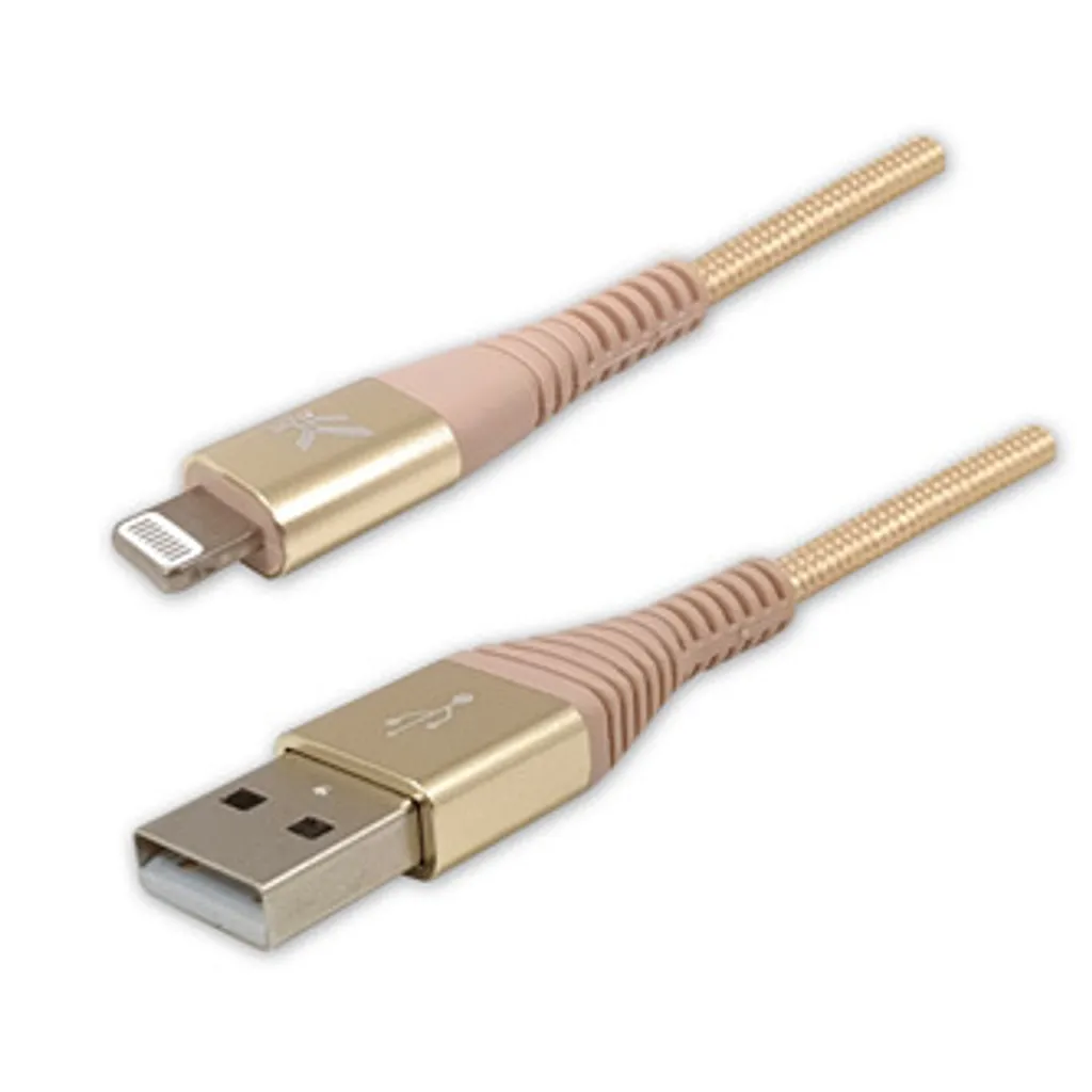 Cavo Lightning 2m Oro Nylon MFi - Qualità Professionale Certificata - 1